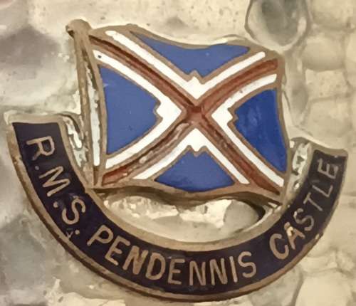 ABPC 1970`s English Pewter Tankard with R.M.S Pendennis Castle badge