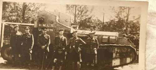 Post Card - H.M.L.S. UNION (Whippet Tank A387) - 1919 - Not postally used