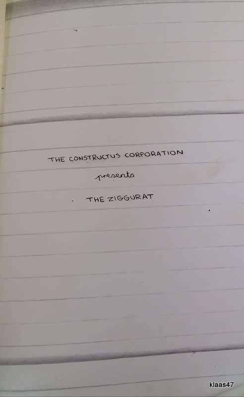 The Constructus Corporation Presents The Ziggurat  - Hardcover 2003 (Book No CD)