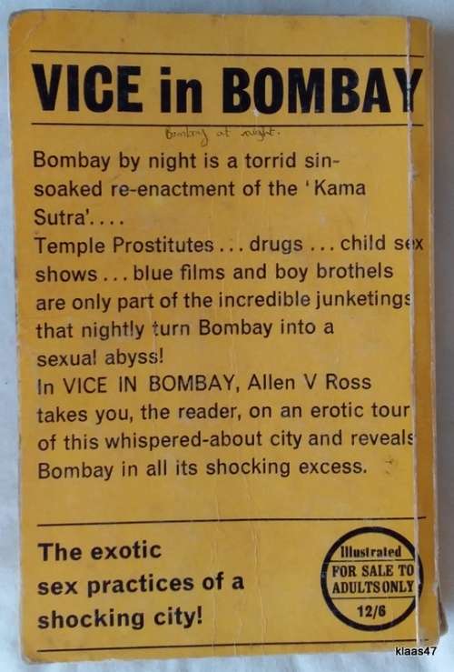 Vice In Bombay - Allen V Ross - Paperback 1969