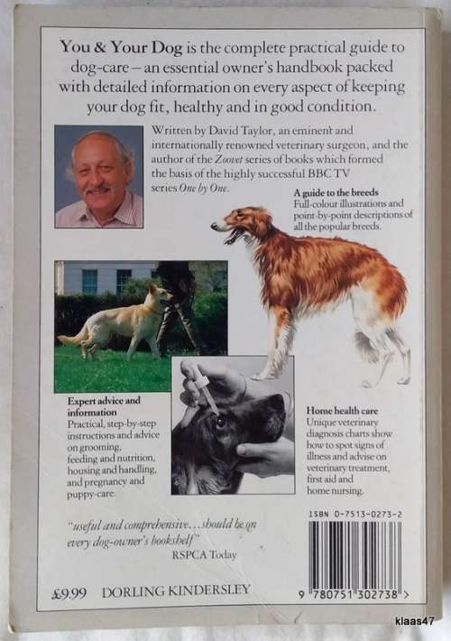 You & Your Dog - David Taylor - Paperback 1996 Fourth Impression