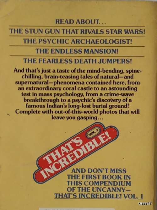 That`s Incredible! - Vol.2 - Compiled: Wendy Jeffries - Paperback 1981