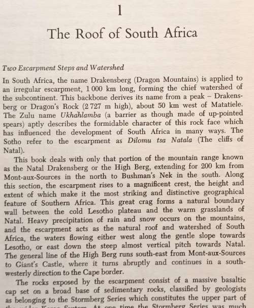 The Drakensberg of Natal - Doyle P Liebenberg - Hardcover 1972