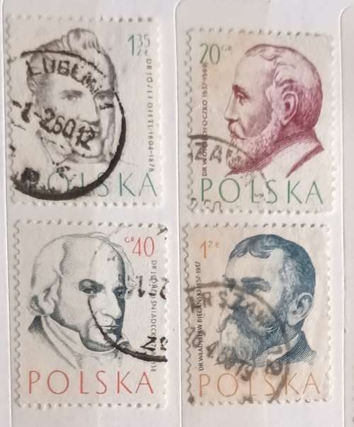 Poland - 1957 - Doctors - 4 Used stamps