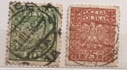 Poland - 1928 - Coat of Arms - 2 Used stamps