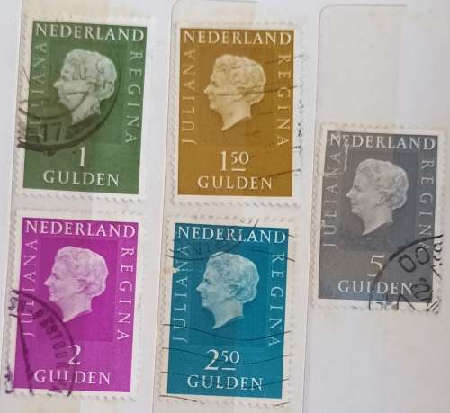 Netherlands - 1969 - Queen Juliana - 5 Used stamps