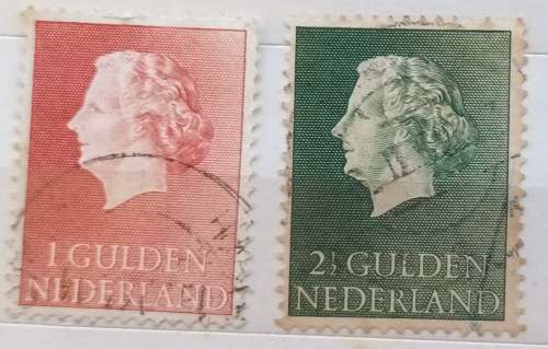 Netherlands - 1954 - Queen Juliana - 2 Used stamps