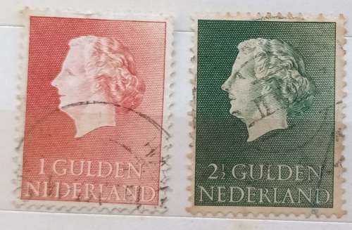 Netherlands - 1954 - Queen Juliana - 2 Used stamps