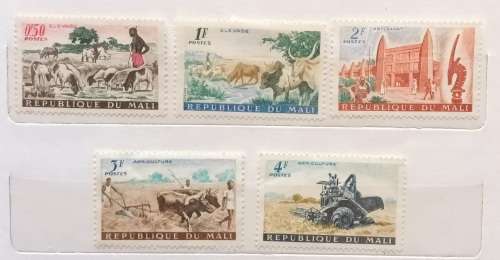 Mali - 1961  Definitives: Agriculture - 5 Unused Hinged stamps