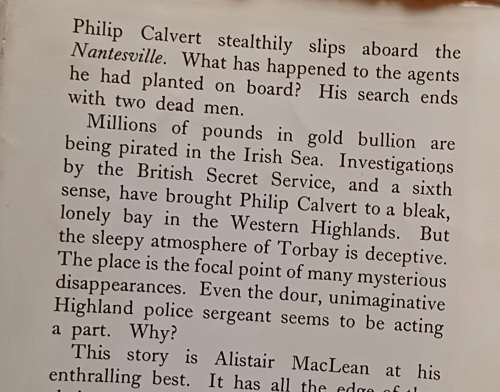 When Eight Bells Toll - Alistair MacLean - Hardcover 1966