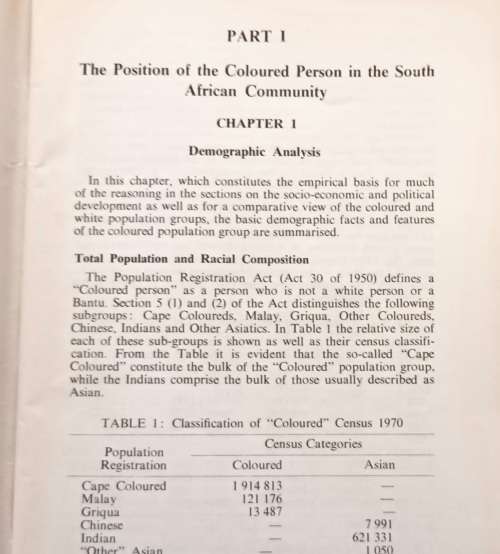 The Theron Commission: A Summary - S/African Instit of Race Relations 1976 (Ed: S T van der Horst)