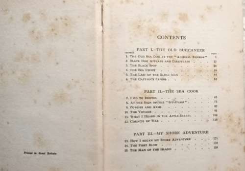 Treasure Island - Robert Louis Stevenson - Hardcover (Inscription `49)