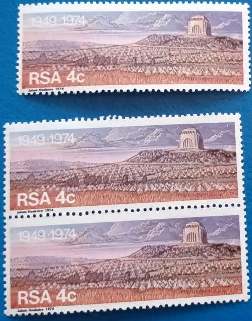 RSA - 1974 - Voortrekker Monument - 3 Unused stamps