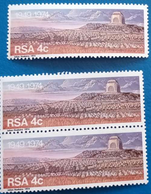 RSA - 1974 - Voortrekker Monument - 3 Unused stamps