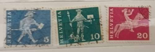 Switzerland - 1964 - Postal History - 3 Used stamps