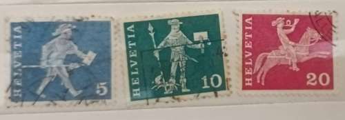 Switzerland - 1964 - Postal History - 3 Used stamps