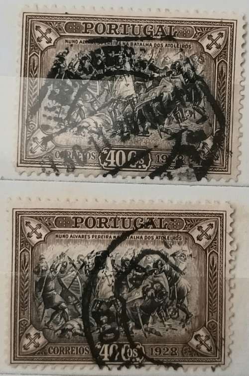 Portugal - 1928 - Third Independence Issue - 2 Used Heavily cancelled stamps
