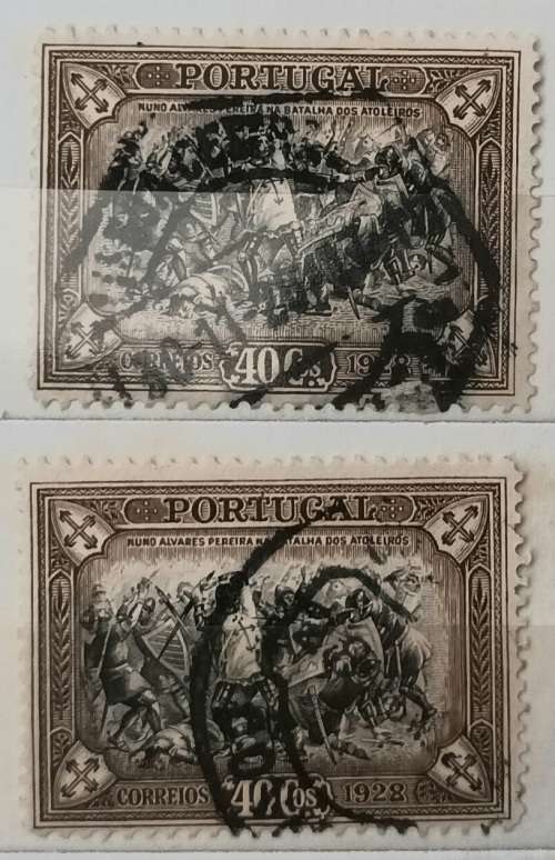 Portugal - 1928 - Third Independence Issue - 2 Used Heavily cancelled stamps