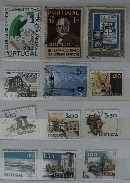 Portugal - Mixed Lot of 12 Used (some Hinged) stamps