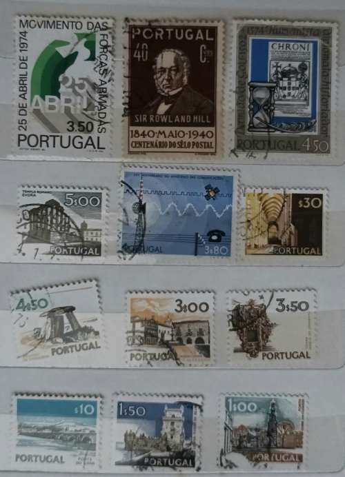 Portugal - Mixed Lot of 12 Used (some Hinged) stamps