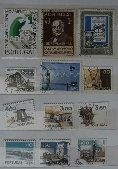 Portugal - Mixed Lot of 12 Used (some Hinged) stamps