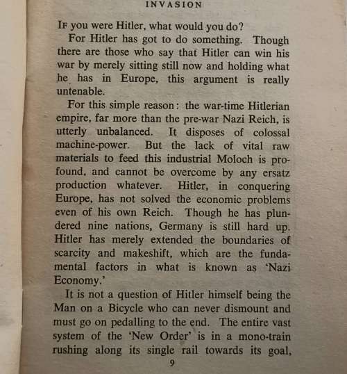 Invasion - Foreward: Frank Owen Ed: Evening Star - Booklet - 1941