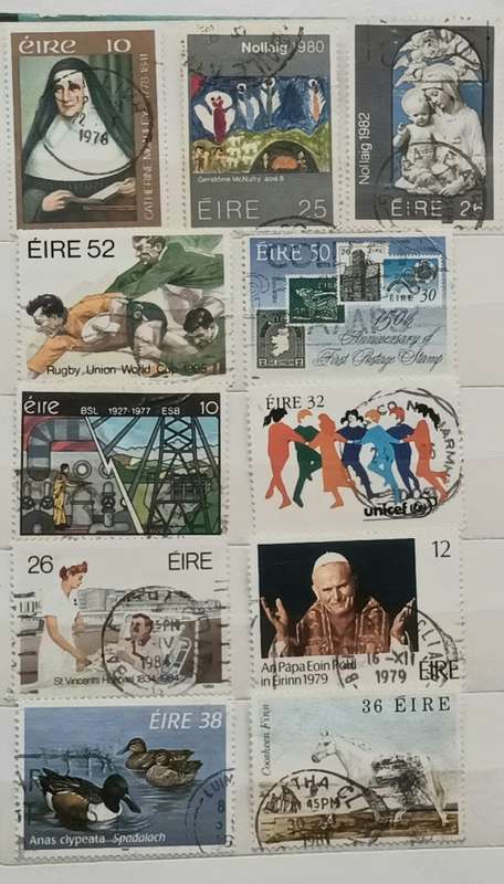 Ireland - Mixed Lot of  11 Used stamps