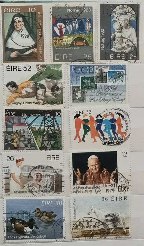 Ireland - Mixed Lot of  11 Used stamps