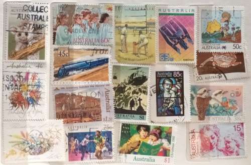 Australia - Mixed Lot of 16 Used (some Hinged) stamps