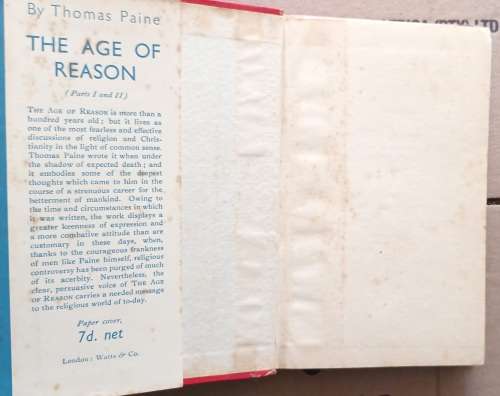 Rights of Man - Thomas Paine - Hardcover (Thinker`s Library No. 63)