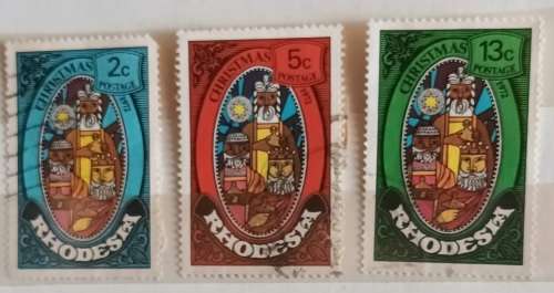 Rhodesia - 1972 - Christmas - Set of 3 Used stamps