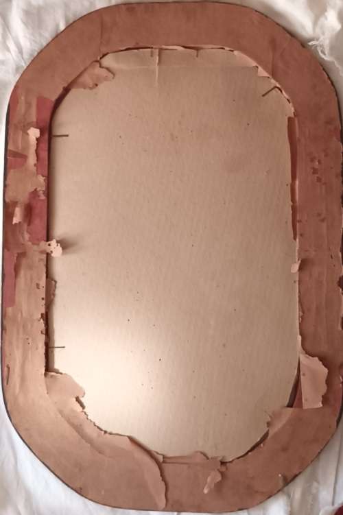 Vintage Wooden Frame with Photograph (damaged) - No Glass - 62.5x42cm