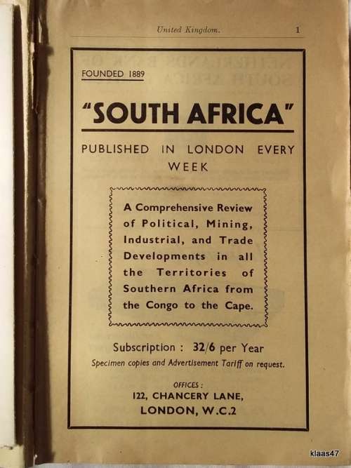 Year Book and Guide to Southern Africa 1958 Hardcover (Complete with Map in Front Pocket