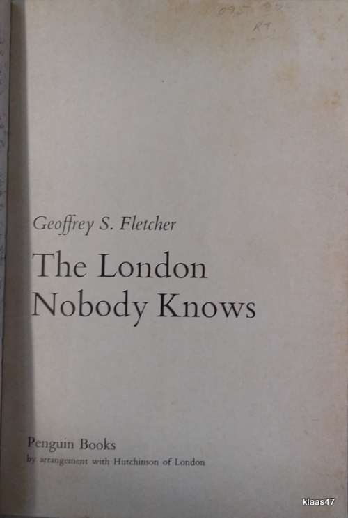 The London Nobody Knows - Geoffrey Fletcher - Paperback 1965