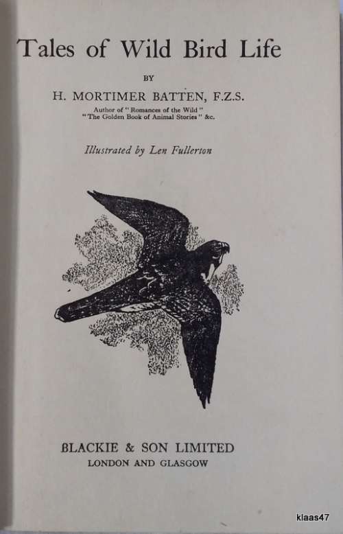 Tales Of Wild Bird Life - H Mortimer Batten - Hardcover