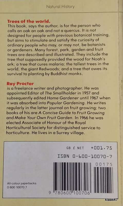 Trees Of The World - Ray Procter - Paperback 1982 Seventh Printing