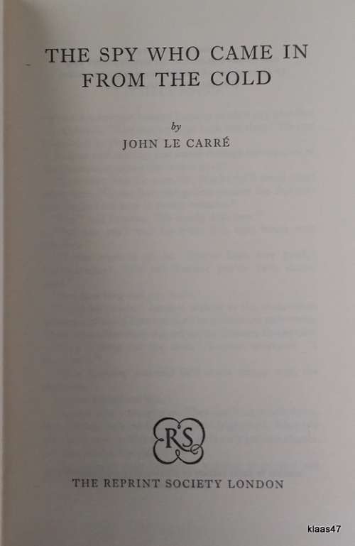The Spy Who Came In From The Cold - John Le Carre - Hardcover 1963