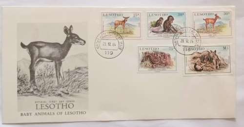 Lesotho - 1984 - Baby Animals - FDC