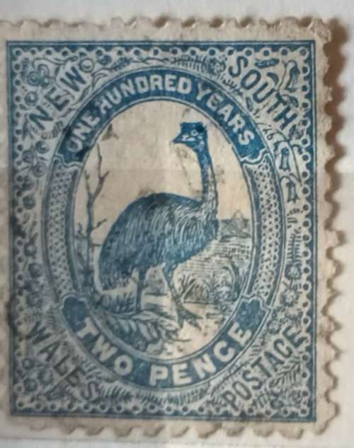 Australia - New South Wales - 1888 - 2d Emu - 1 Used Hinged stamps