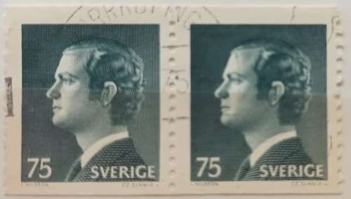Sweden - 1974 - Carl XVI Gustaf - Pair of Used stamps