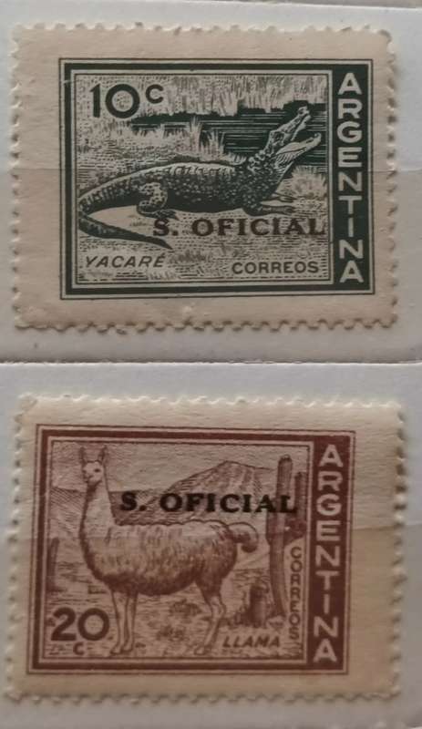 Argentina - 1959 - Animal Definitive (Official) - 2 Unused stamps
