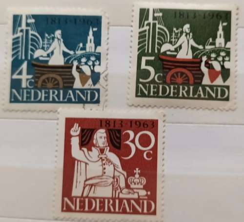 Netherlands - 1963 - 150th Independence Anniversary - 3 Unused stamps