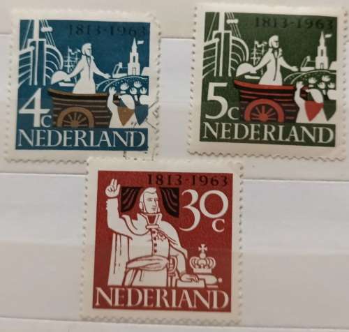 Netherlands - 1963 - 150th Independence Anniversary - 3 Unused stamps