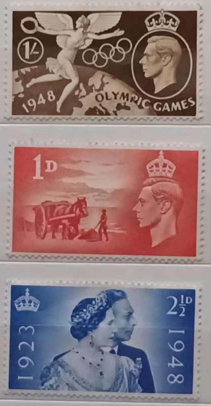 GB - 1948 - George VI - Mixed Lot of 3 Unused stamps