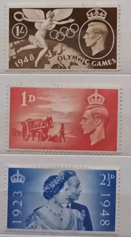 GB - 1948 - George VI - Mixed Lot of 3 Unused stamps