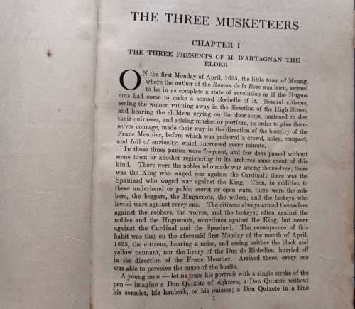 The Three Musketeers - Andre Dumas - Hardcover 1920