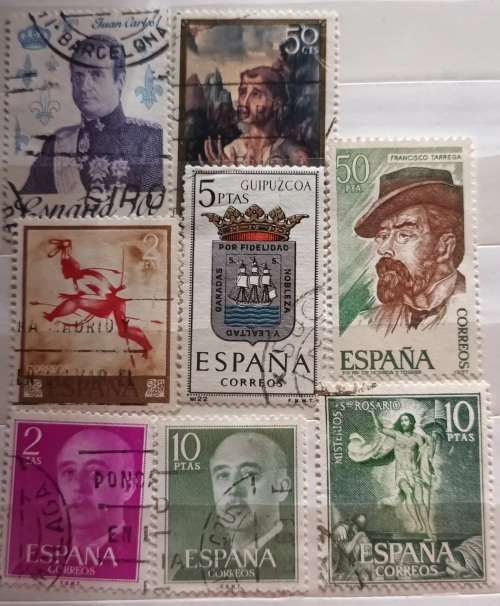 Spain - Mixed Lot of 8 Used stamps