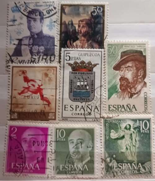 Spain - Mixed Lot of 8 Used stamps