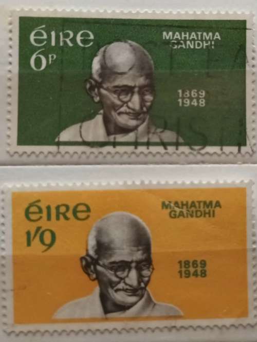 Ireland (Eire) - 1969 - Mahatma Gandhi - Set of 2 Used stamps