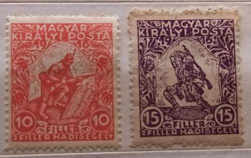 Hungary - 1916 - Semi-Postal 10 & 15 Filler - 2 Unused Hinged stamps